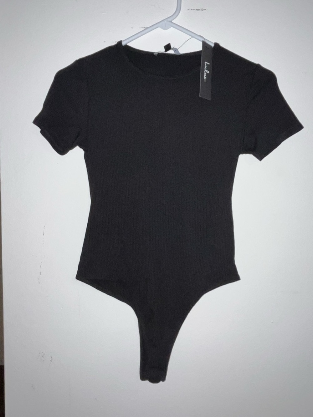NWT Lulu’s Black Ribbed Body Suit Thong Style  WMNS Size Small - Picture 2 of 7